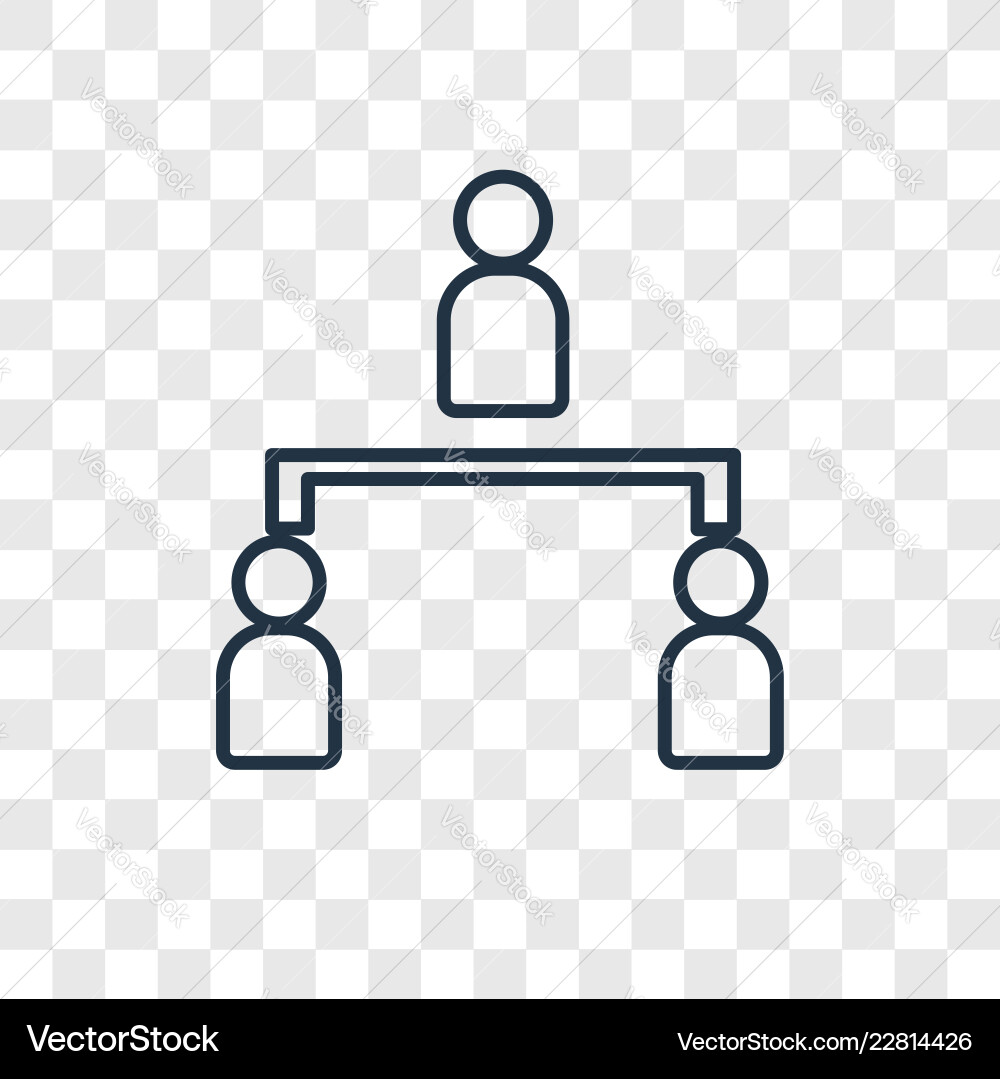 Hierarchical structure concept linear icon Hierarchical structure concept linear icon Vector Image