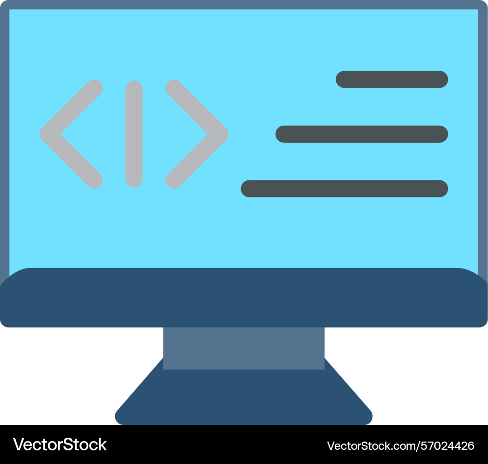 Programming flat style icon design vector image