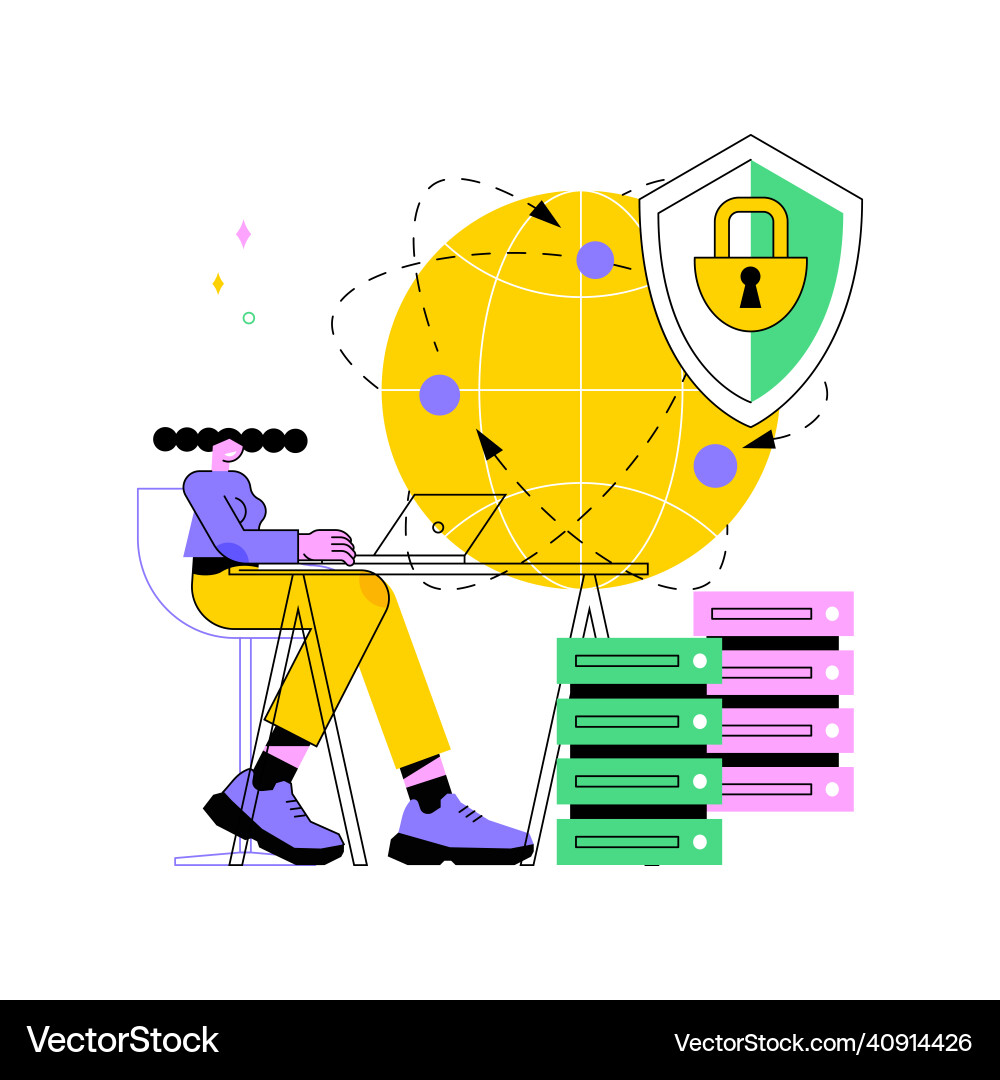 Proxy server abstract concept Proxy server abstract concept vector image
