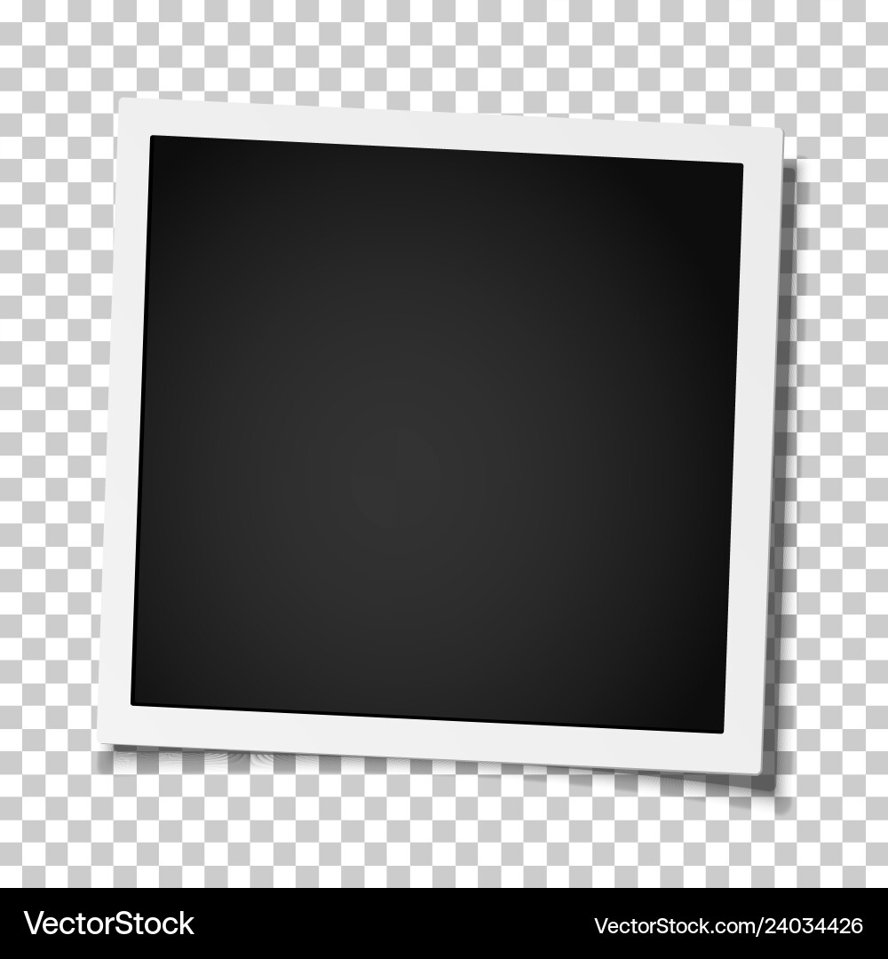 Retro realistic square photo frame Retro realistic square photo frame vector image