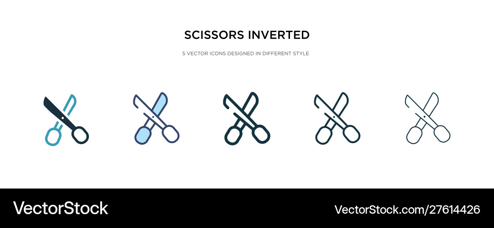 Scheren invertiert Ansicht Symbol in verschiedenen Stil Scheren invertiert Ansicht Symbol in verschiedenen Stil vektorbild