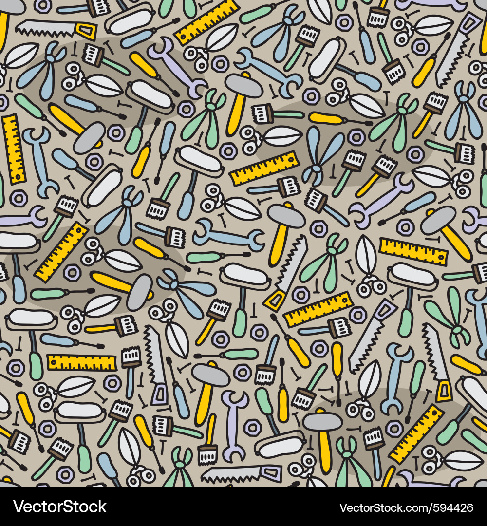 Tool Sketch Background - Mechanic Style Vector Image