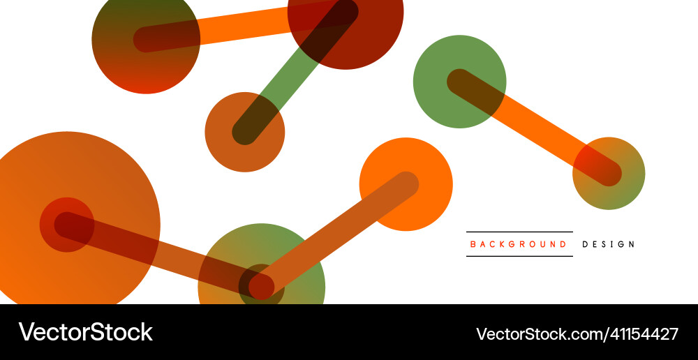 Abstract background round dots connected by lines Vector Image
