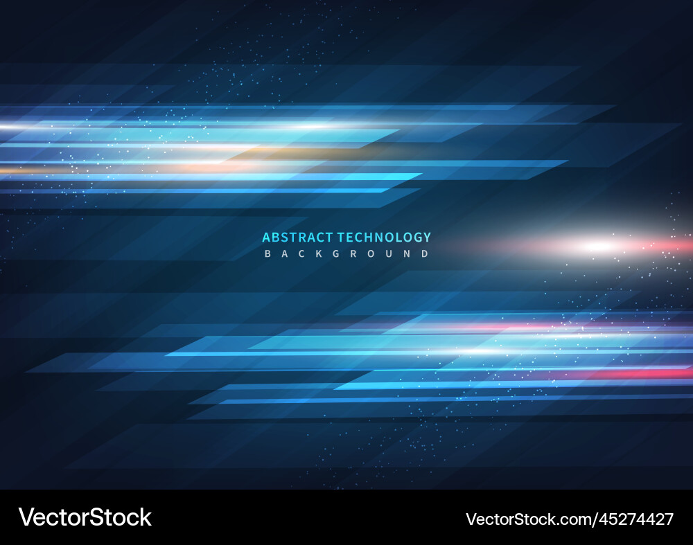 Abstract technology geometric overlapping hi Vector Image