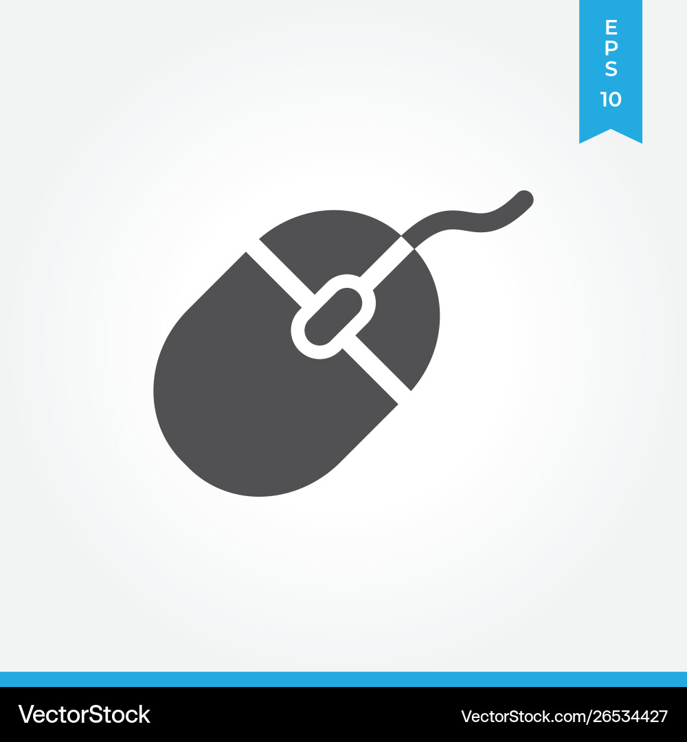 Computer mouse icon simple sign for web site vector image