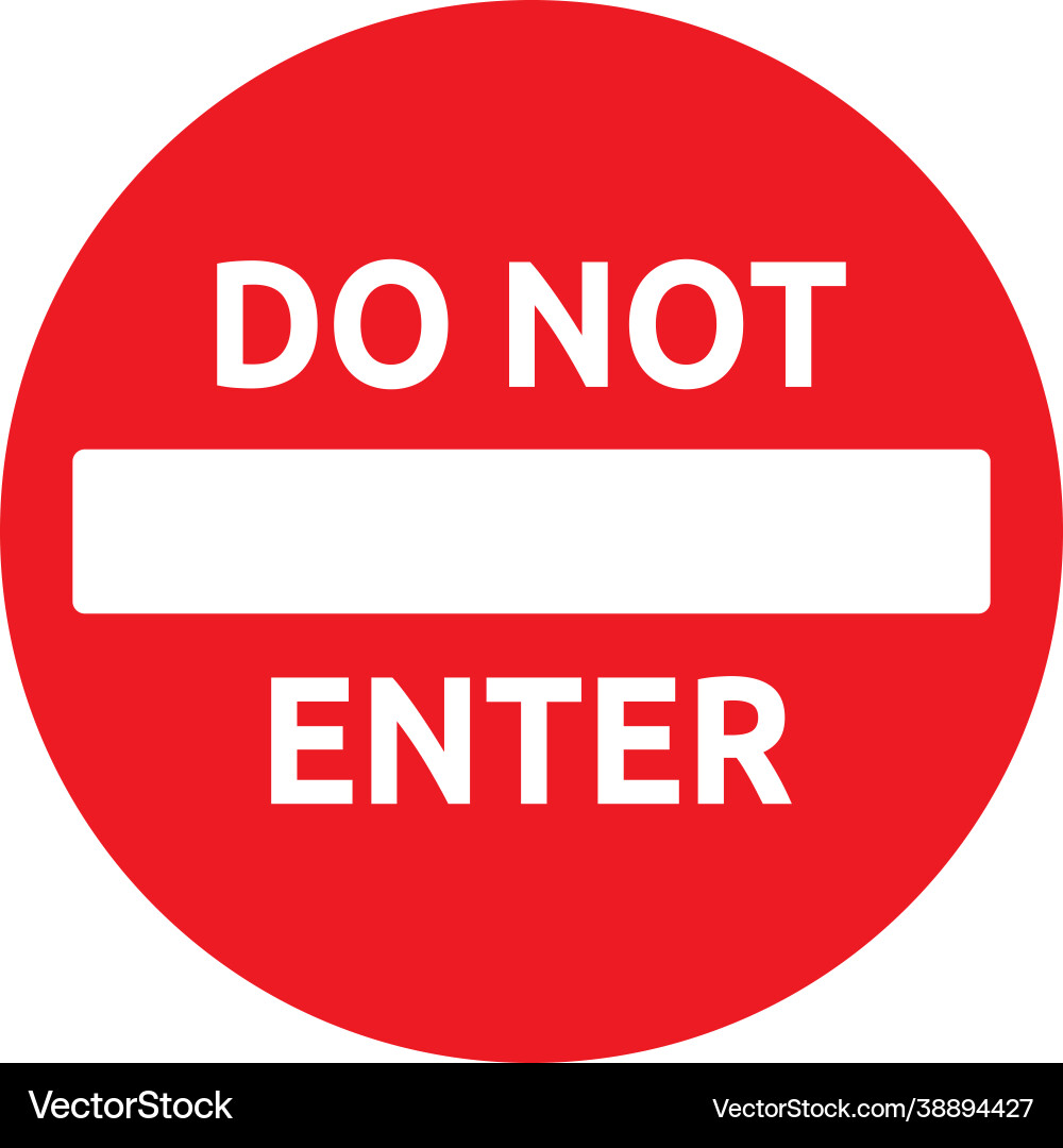 Do Not Enter Sign vector image