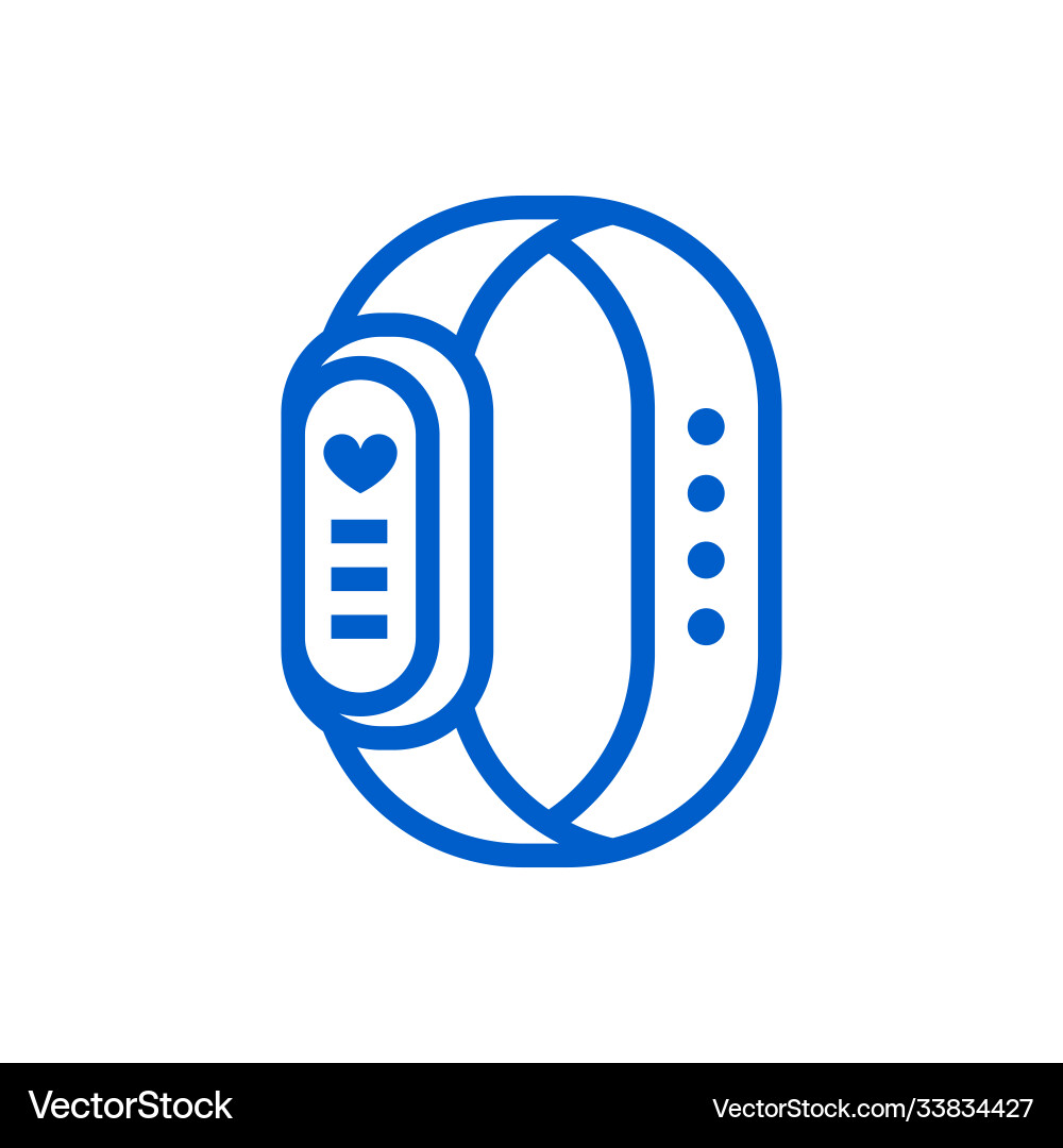 Fitness bracelet icon isolated on white background Fitness bracelet icon isolated on white background vector image