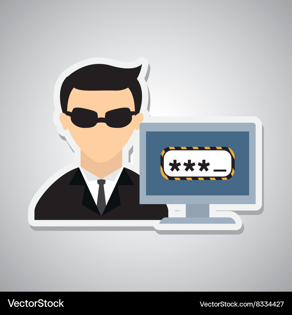 Hacker icon design vector image