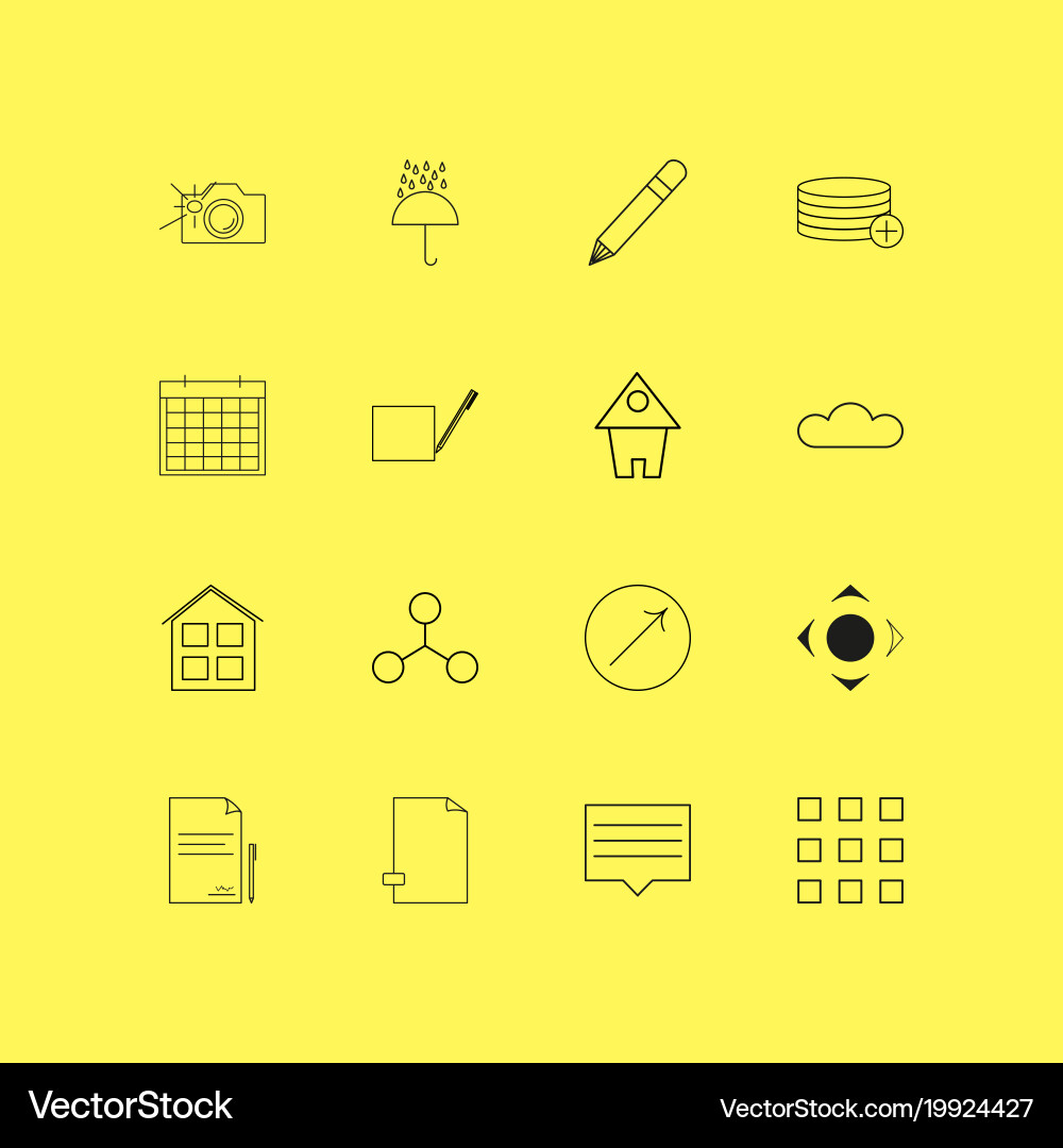 Internet of things linear icon set simple outline vector image