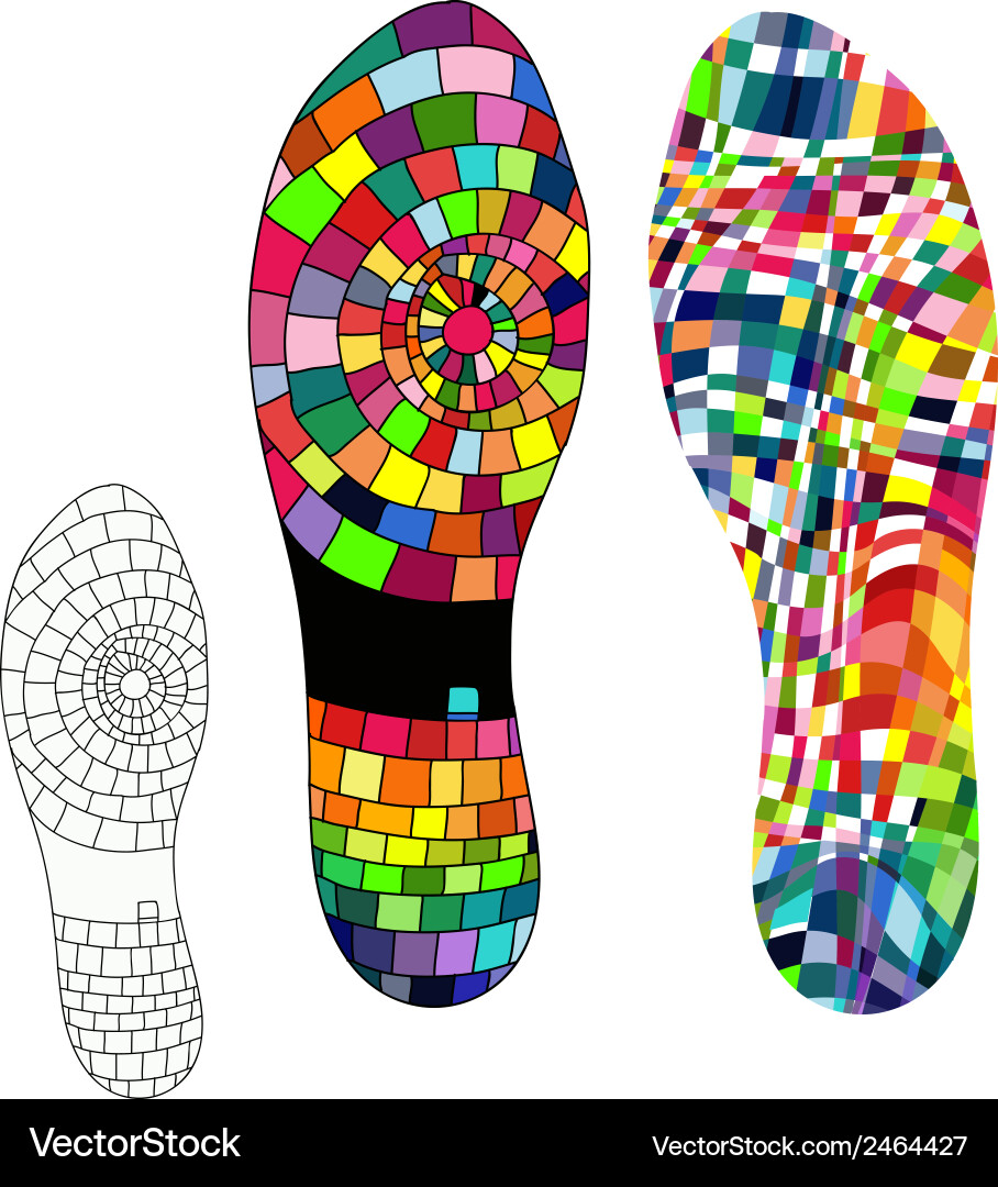 Isolated bootprint - detailed of a boot vector image