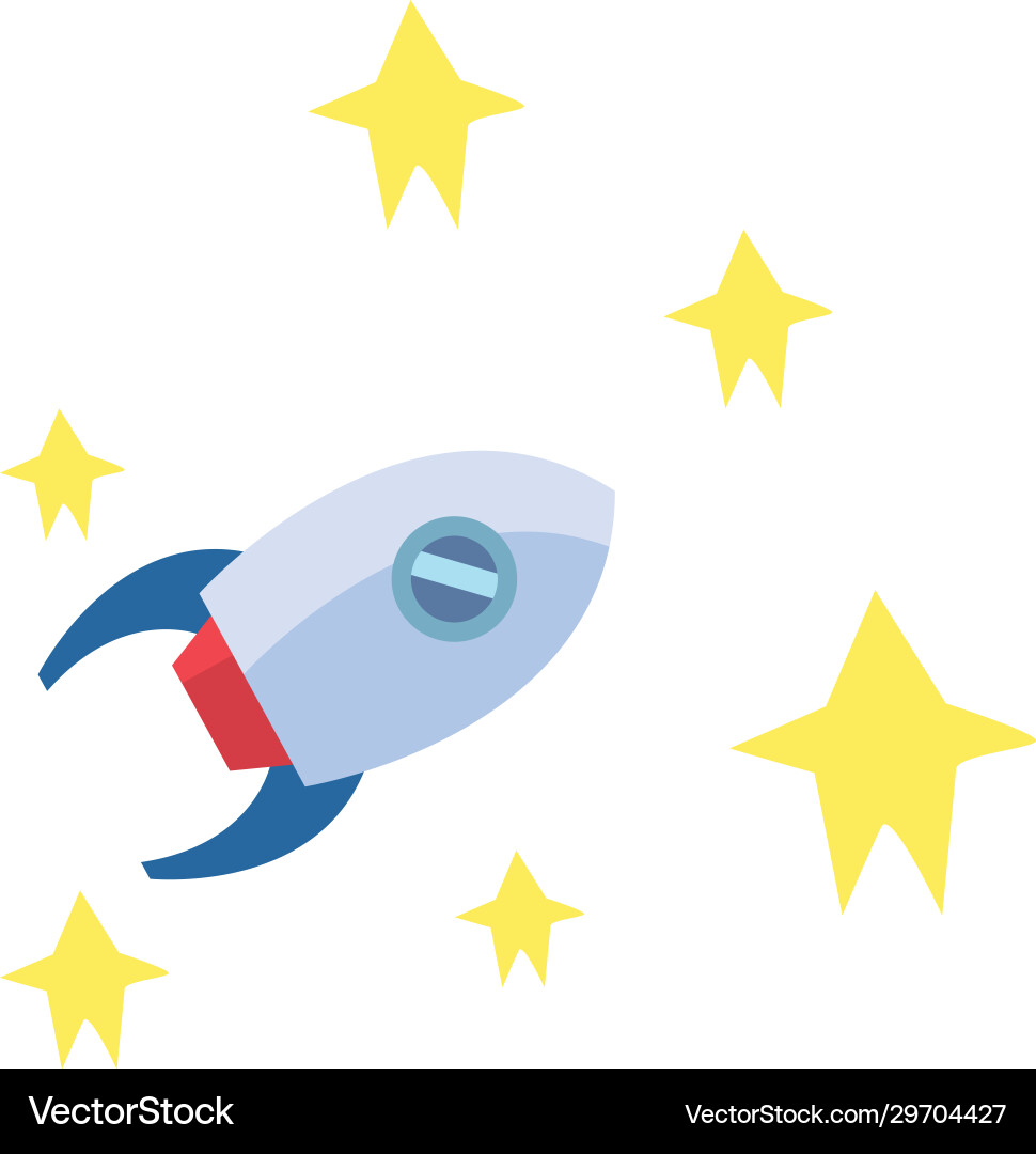 Isolated rocket fill style icon design Isolated rocket fill style icon design vector image