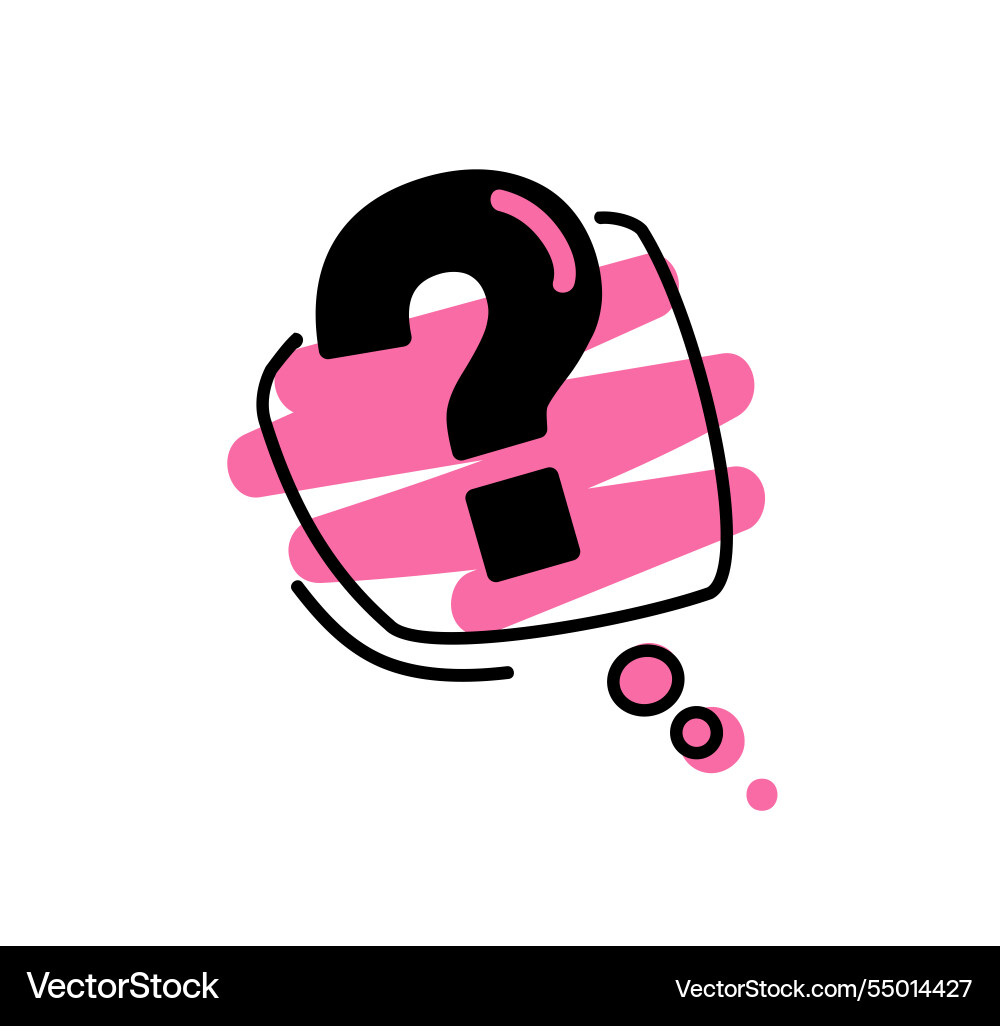 Linear question mark on white background set icon vector image
