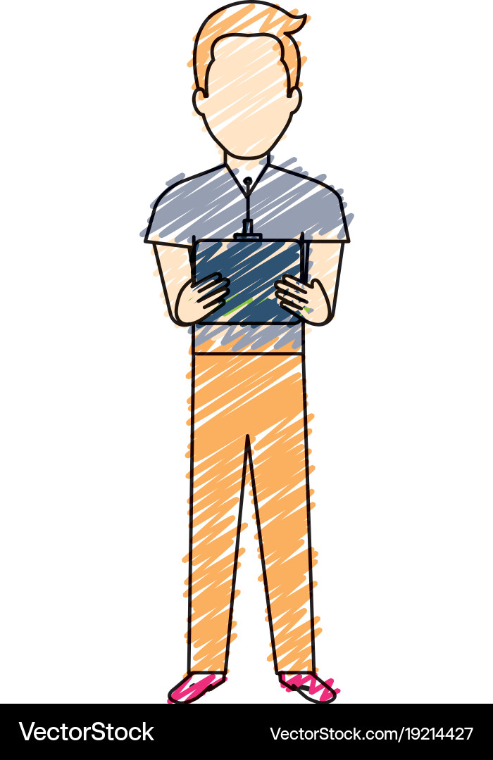 Man with drone remote control vector image