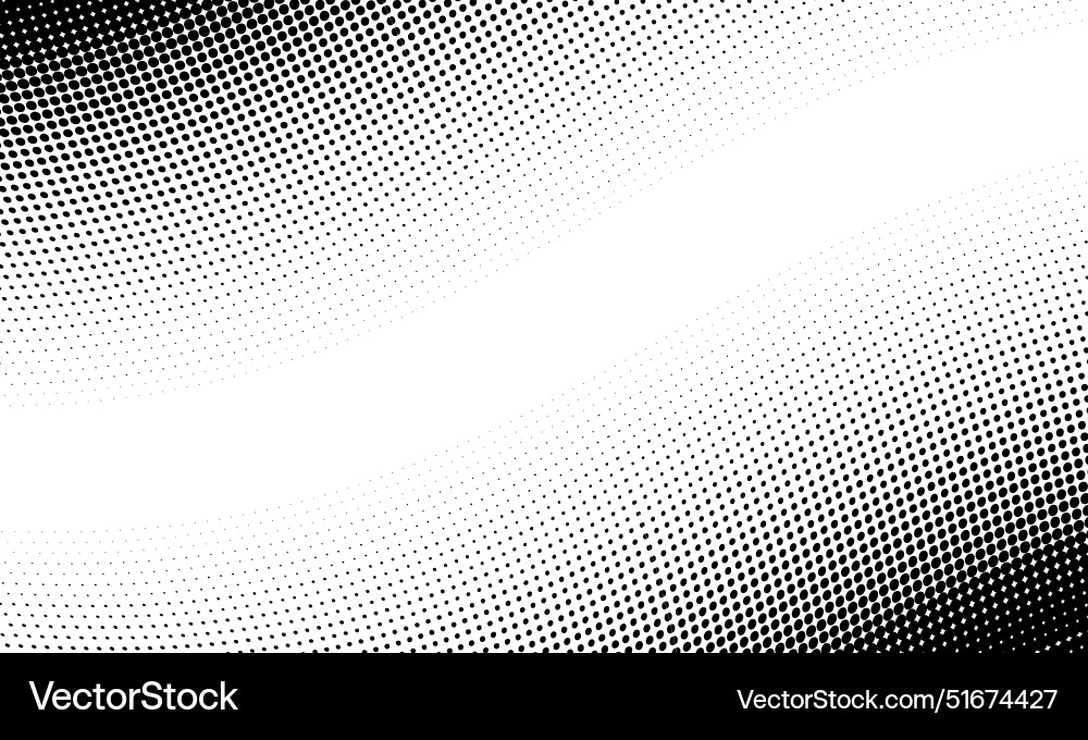 Monochrome gradient halftone dots background Vector Image
