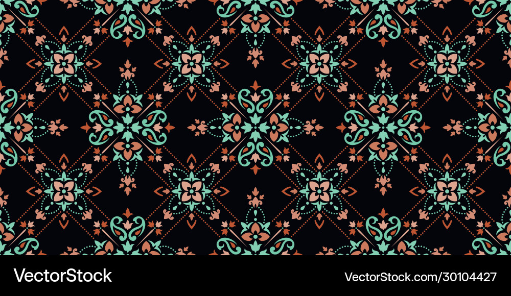 Rectangular seamless bandana print design Rectangular seamless bandana print design vector image
