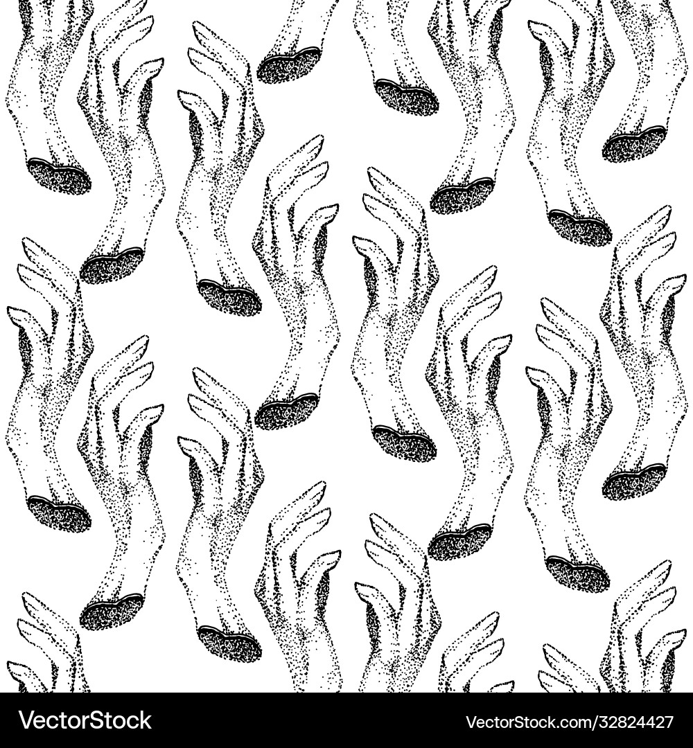 Seamless pattern with hands in retro style Seamless pattern with hands in retro style vector image