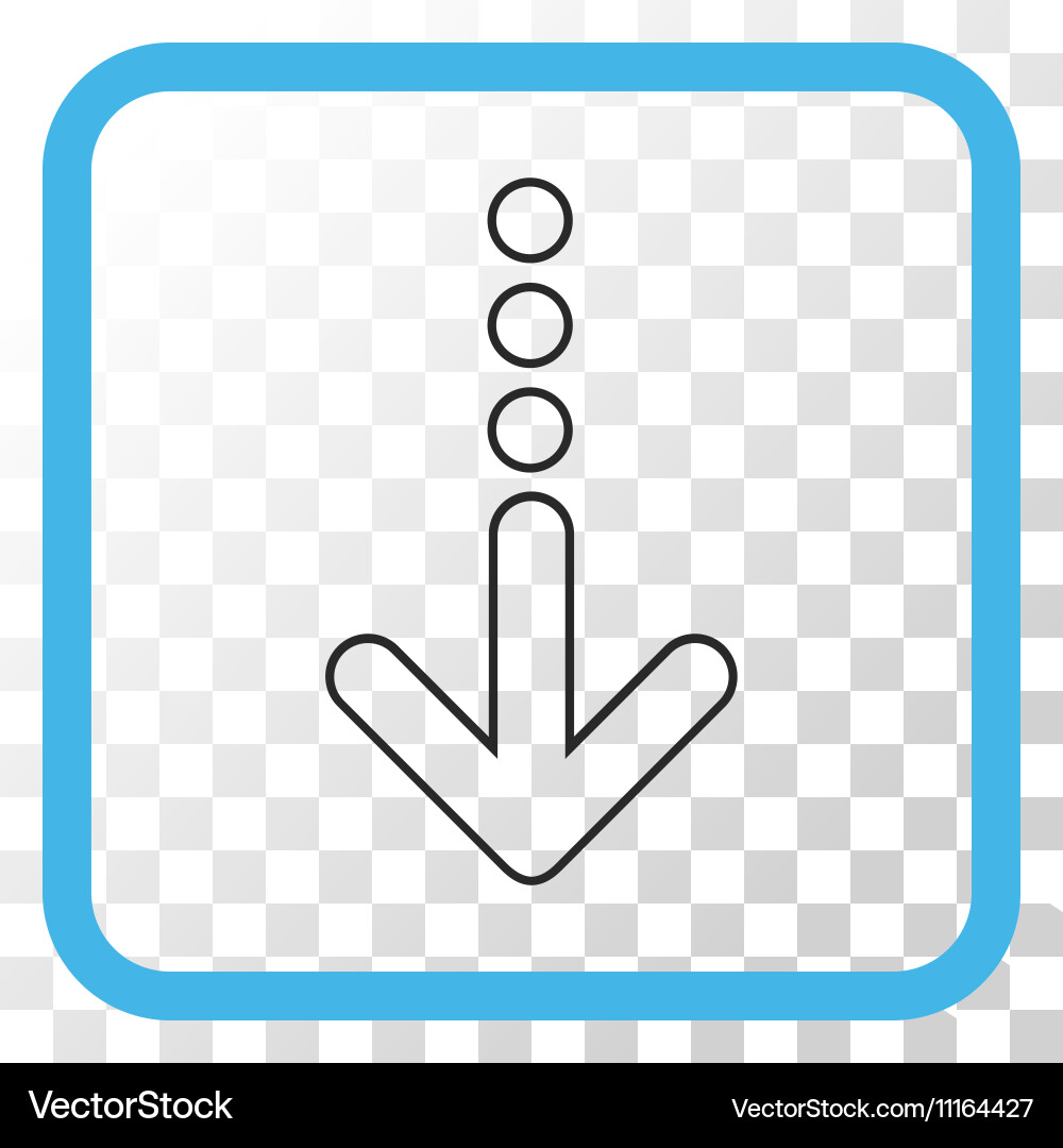 Send down icon in a frame Vector Image