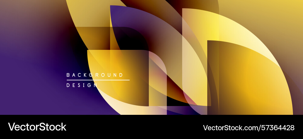 Abstract geometric composition overlapping shapes Vector Image
