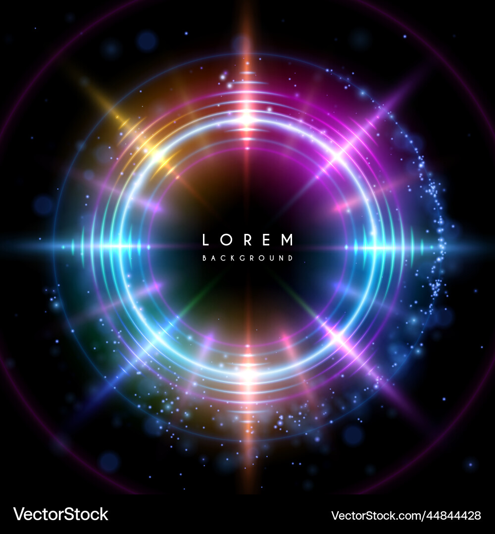 Abstract multicolored light circle effect Abstract multicolored light circle effect vector image