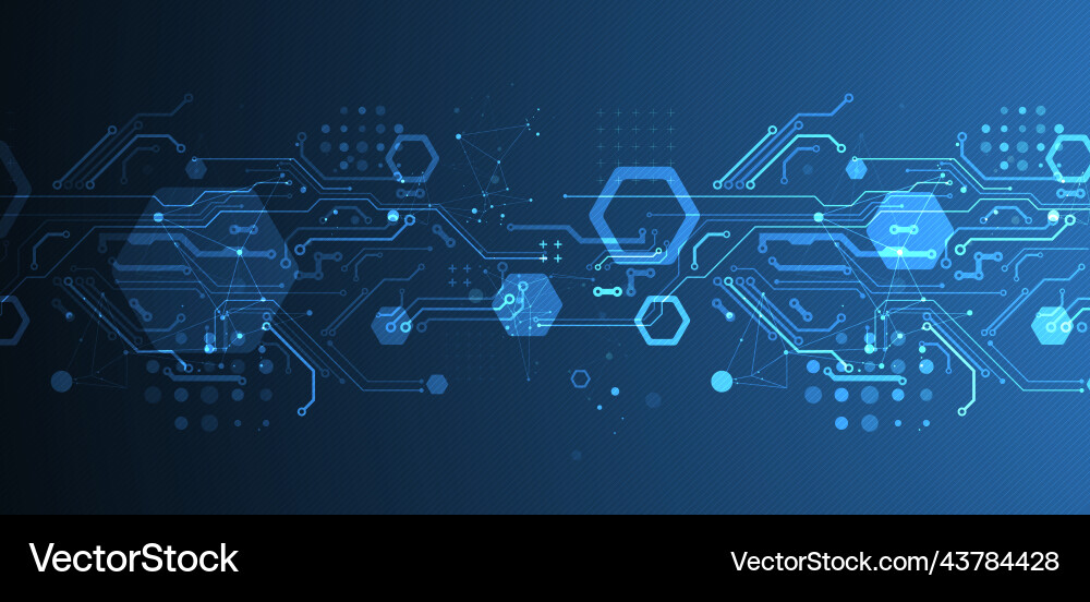 Abstract Technology Circuit Board Vector Image
