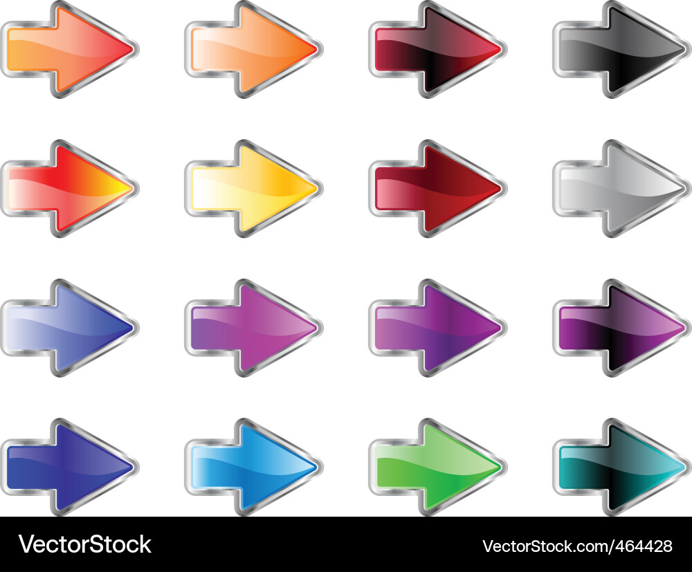 Arrow buttons Vector Image