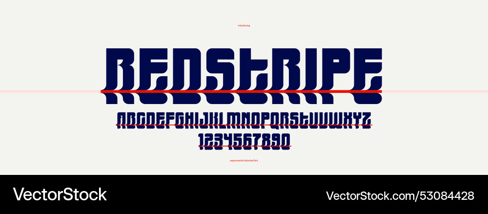 Bended and deformed display font for logos Bended and deformed display font for logos vector image