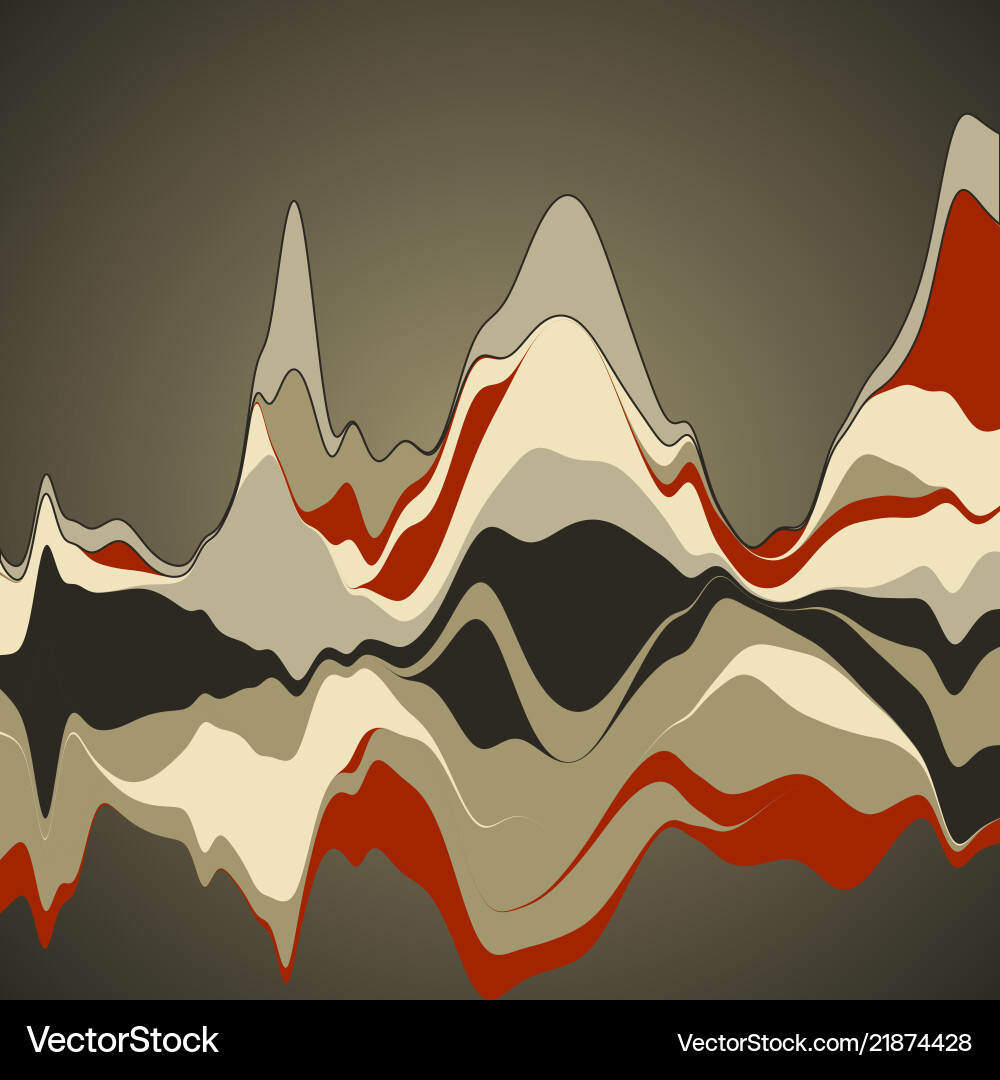 Big data visualization streamgraph futuristic Big data visualization streamgraph futuristic vector image