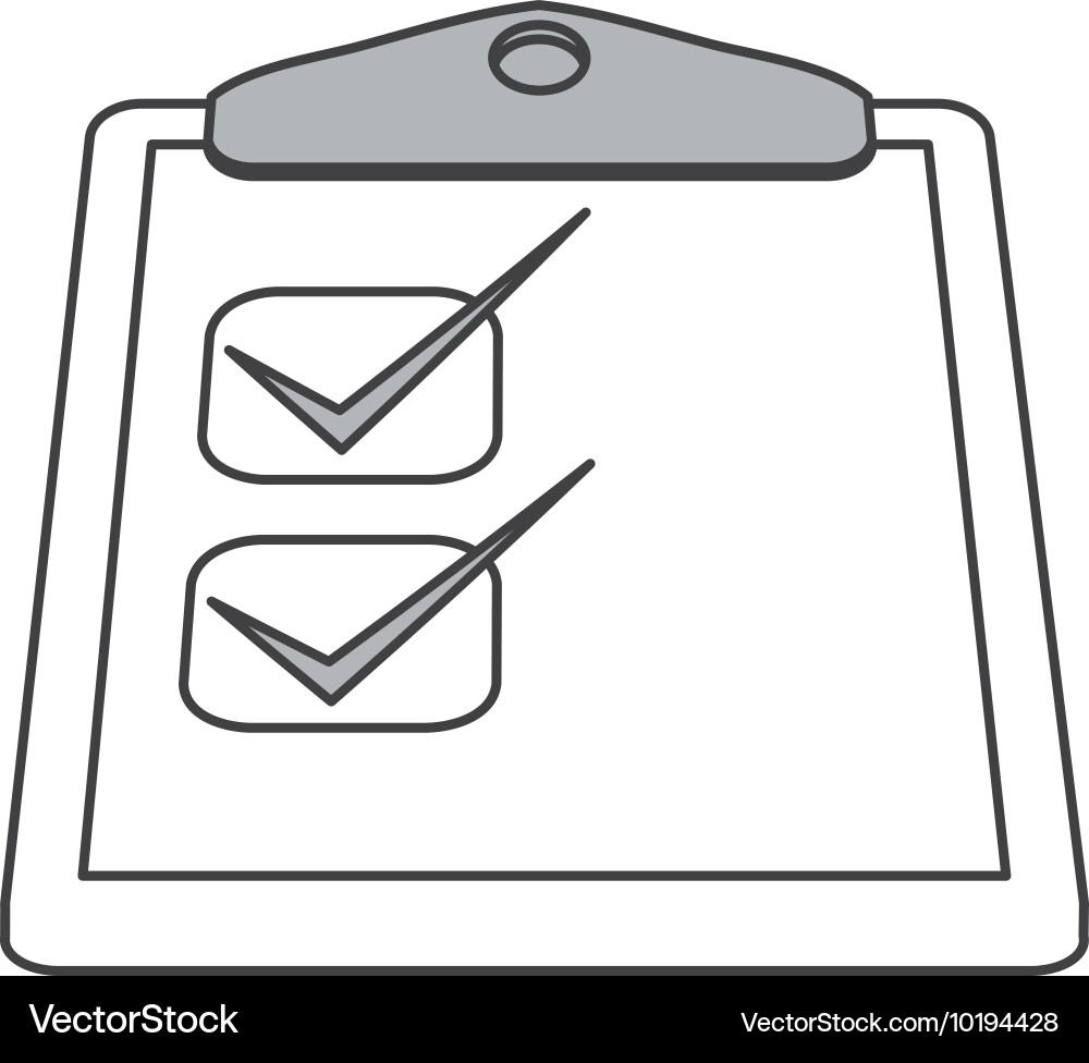 Clipboard with check list icon vector image
