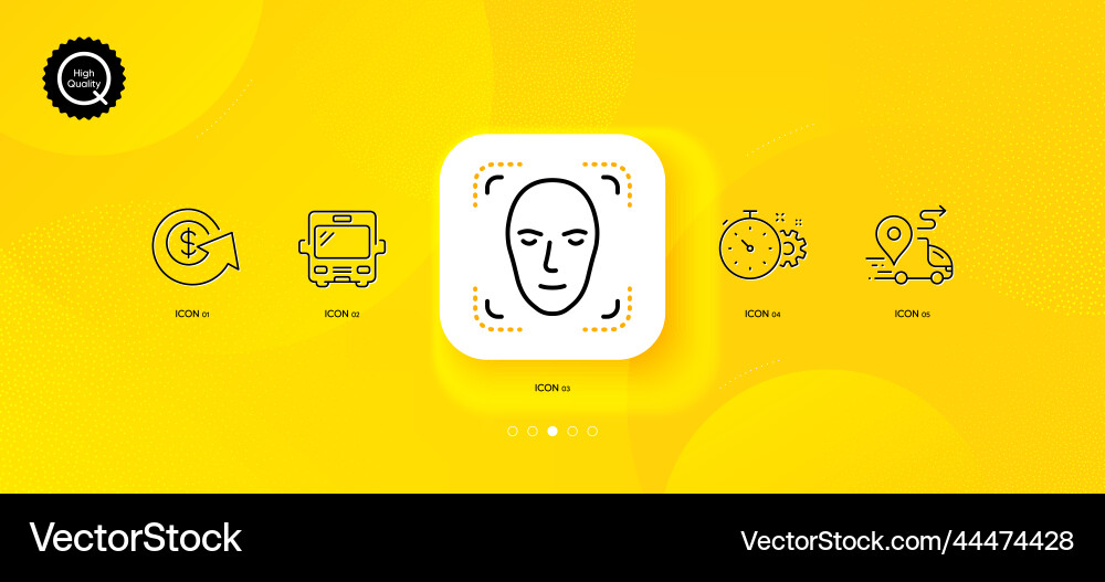 Cogwheel timer bus and face detection minimal Cogwheel timer bus and face detection minimal Vector Image