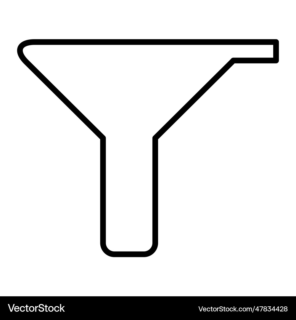 Filter button web shape icon flat filtering Filter button web shape icon flat filtering vector image