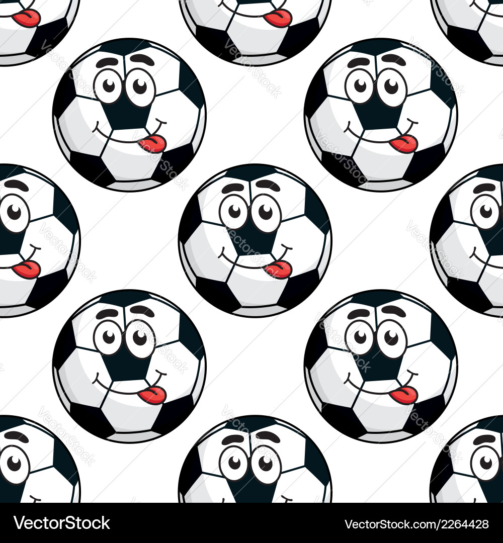 Goofy Soccer Pattern Vector Image