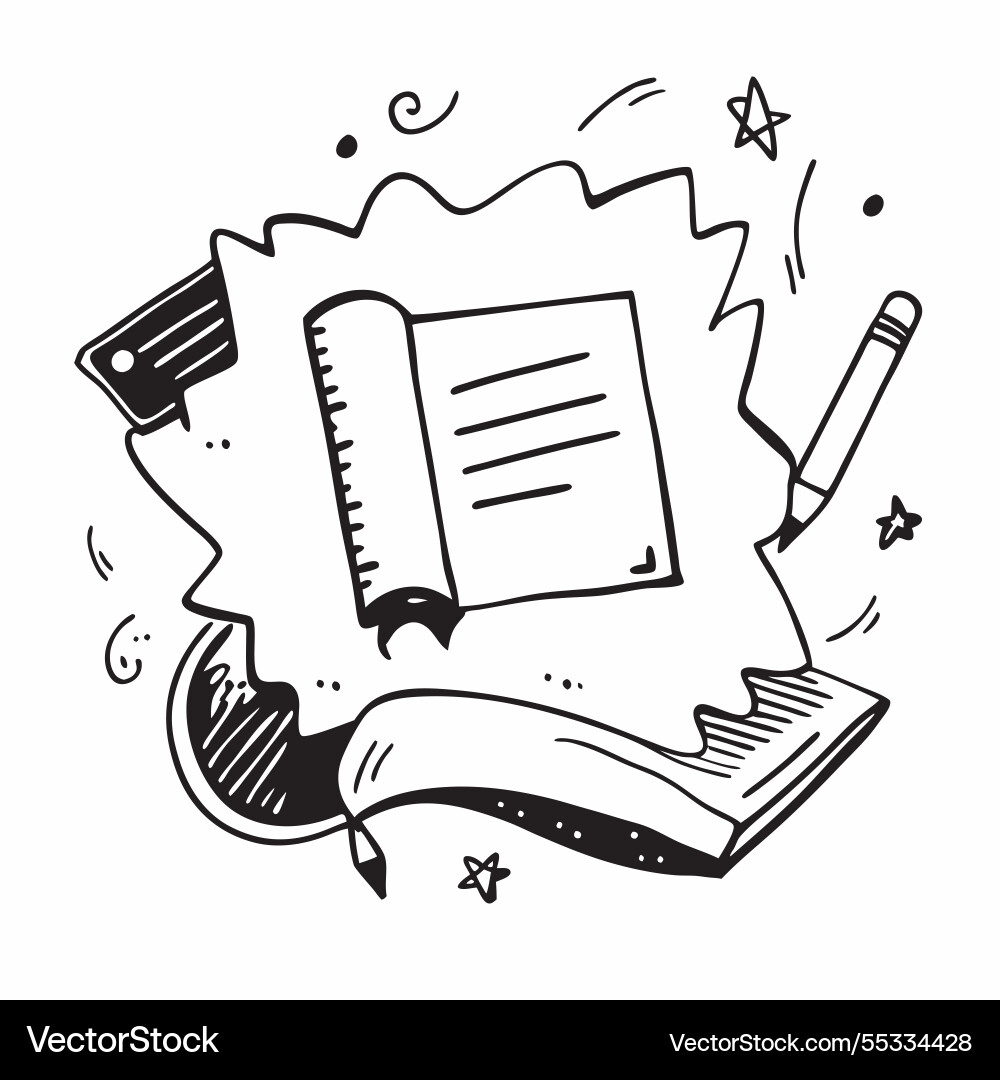 Notebook border with ruler and first day Notebook border with ruler and first day Vector Image