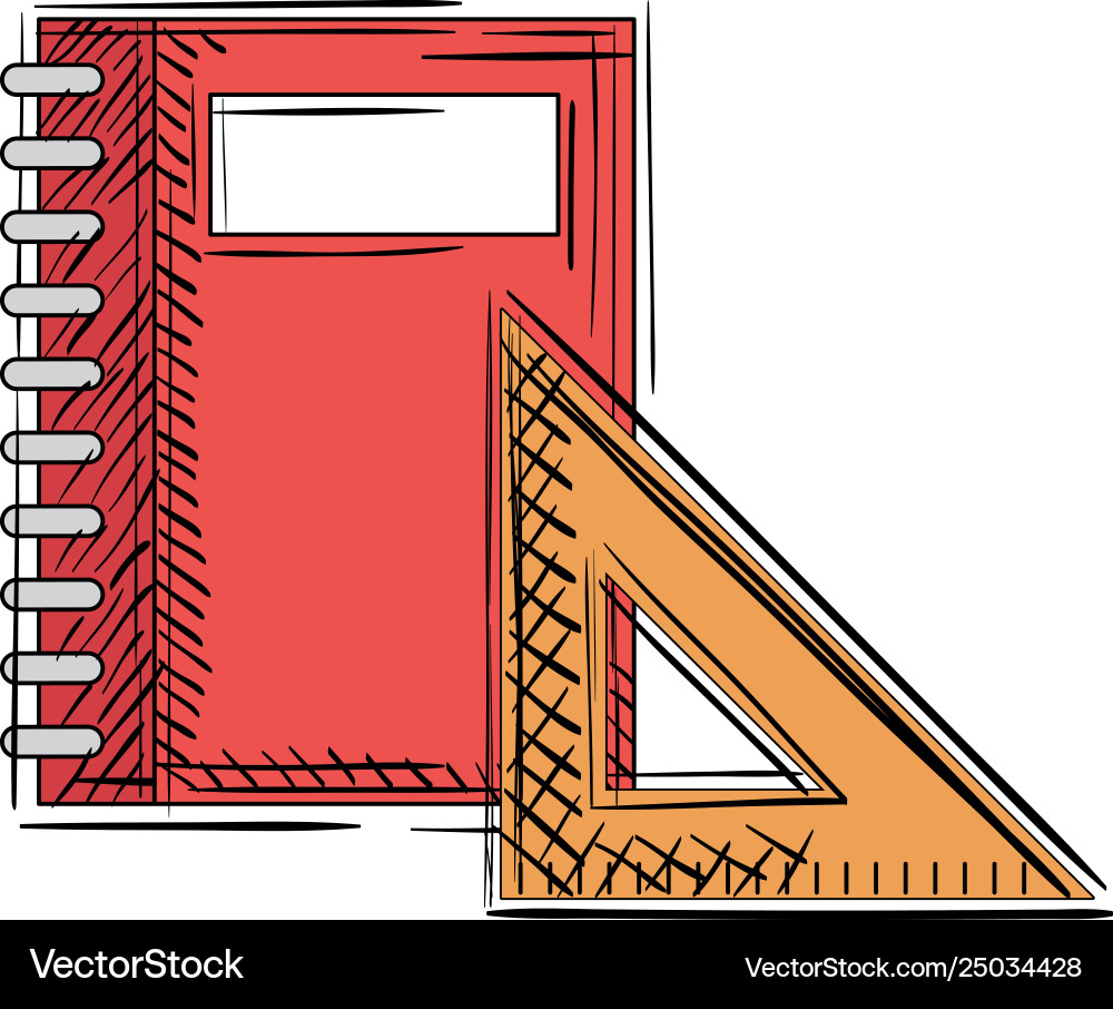 Notebooks school with rule Notebooks school with rule vector image