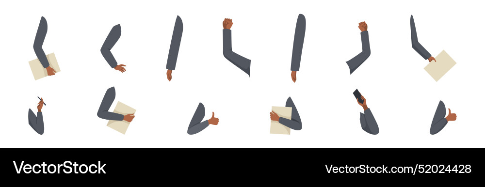 Office man character constructor with separated Office man character constructor with separated vector image
