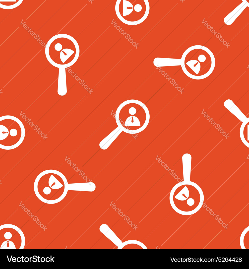 Orange user details pattern vector image