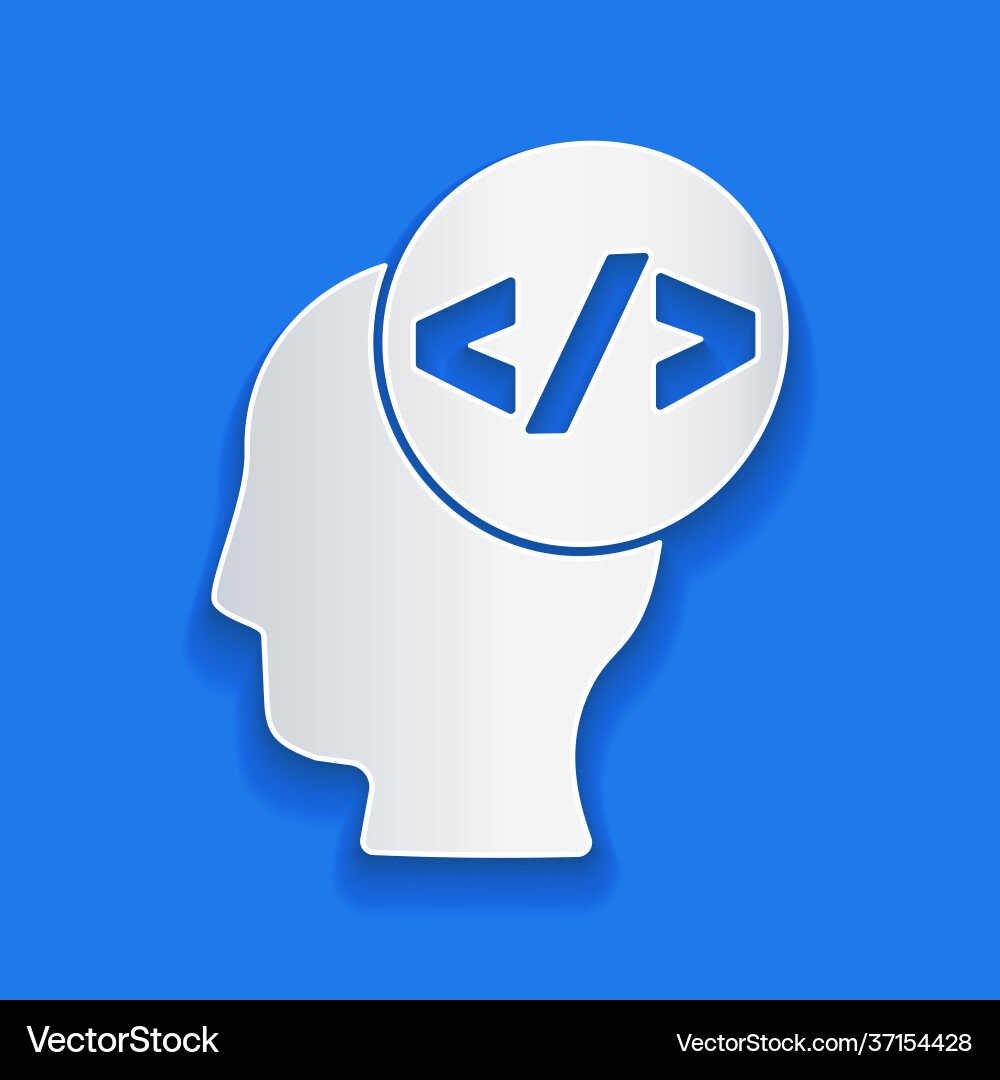 Paper cut web design and front end development Paper cut web design and front end development vector image