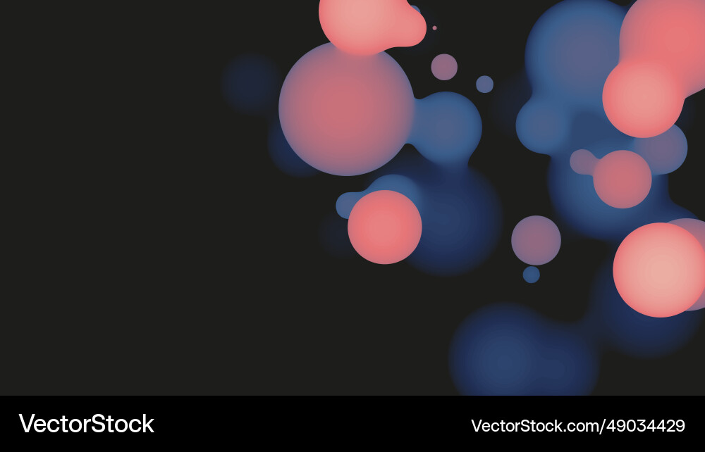 Abstract 3d fluid metaball shape with violet balls Abstract 3d fluid metaball shape with violet balls vector image