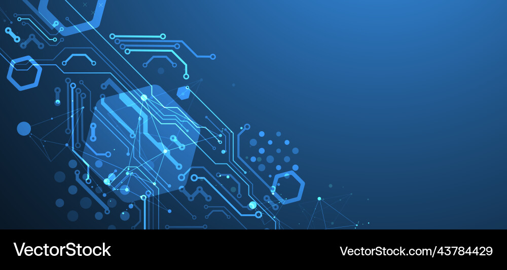 Abstract Circuit Technology Background vector image
