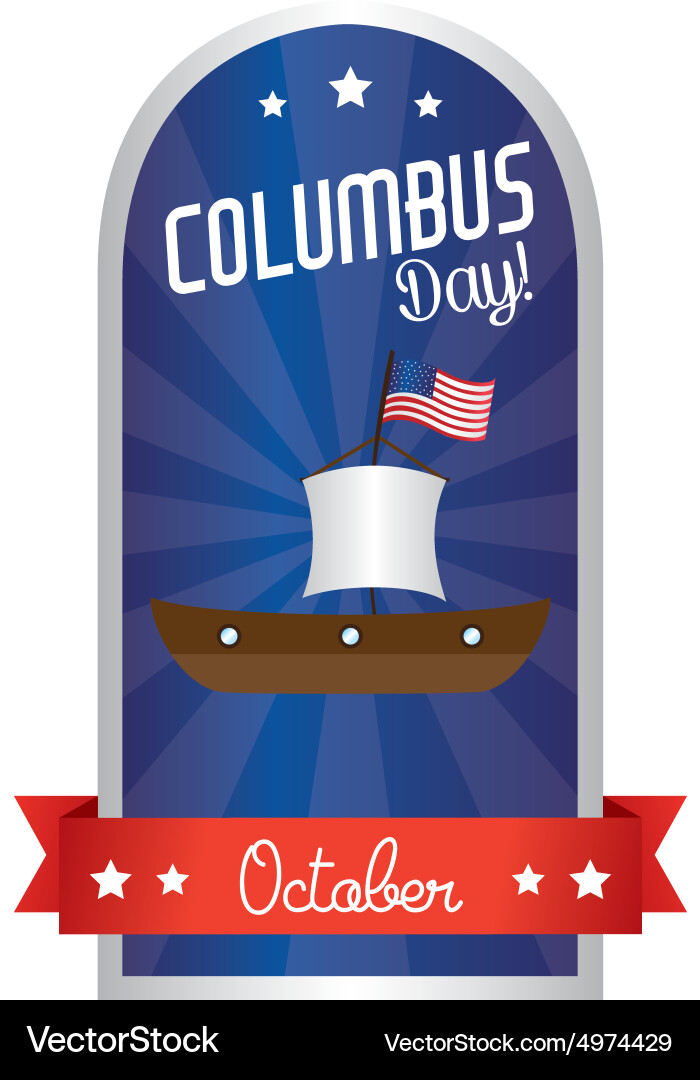 Abstract columbus day object on a white background Vector Image