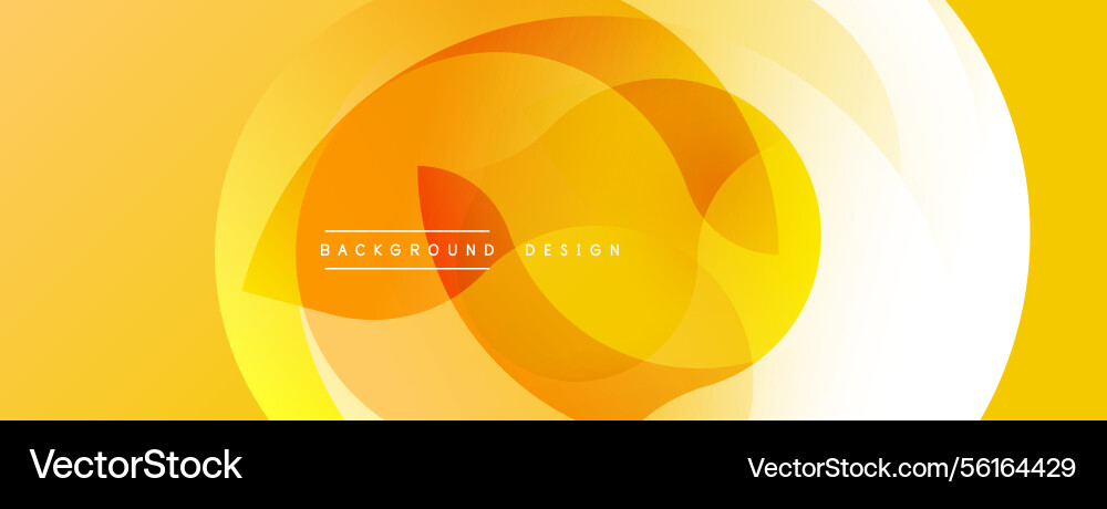 Bright yellow abstract design overlapping circles Bright yellow abstract design overlapping circles Vector Image