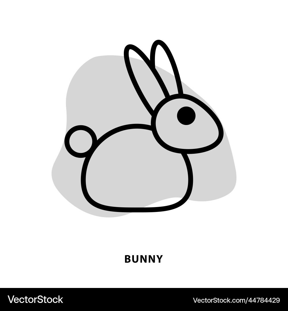 Bunny linear icon design for application or web Vector Image