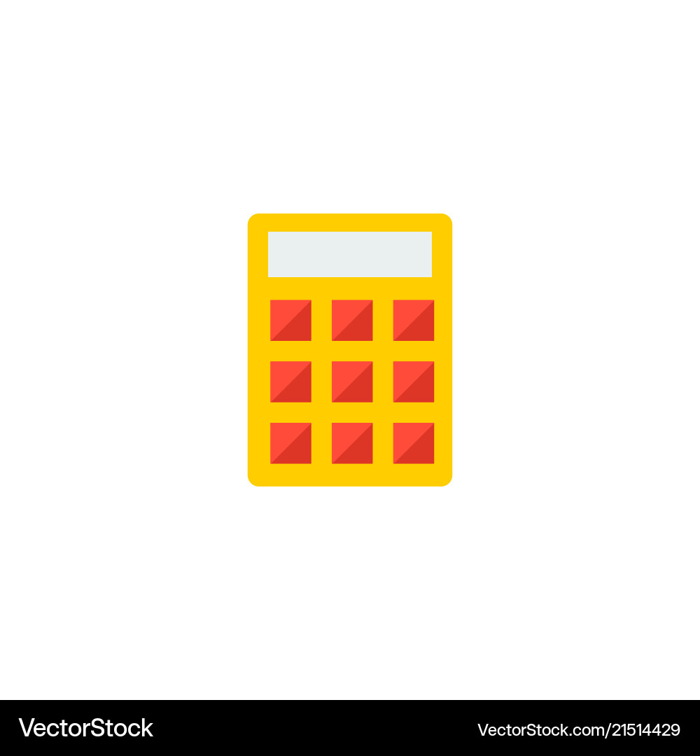 Calculate icon flat element Calculate icon flat element vector image