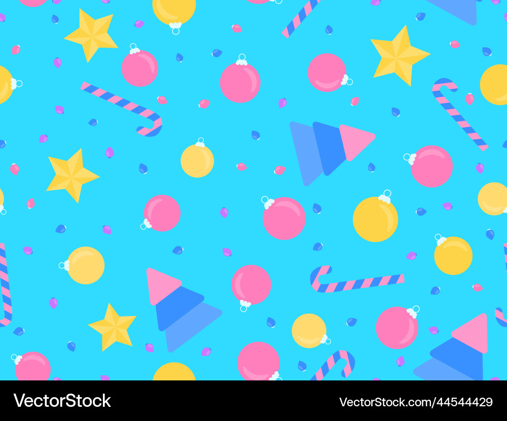 Christmas seamless pattern with trees Christmas seamless pattern with trees vector image