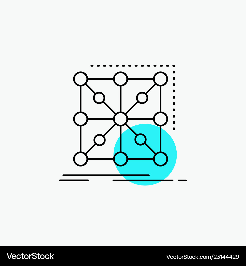 Data framework app cluster complex line icon Data framework app cluster complex line icon Vector Image
