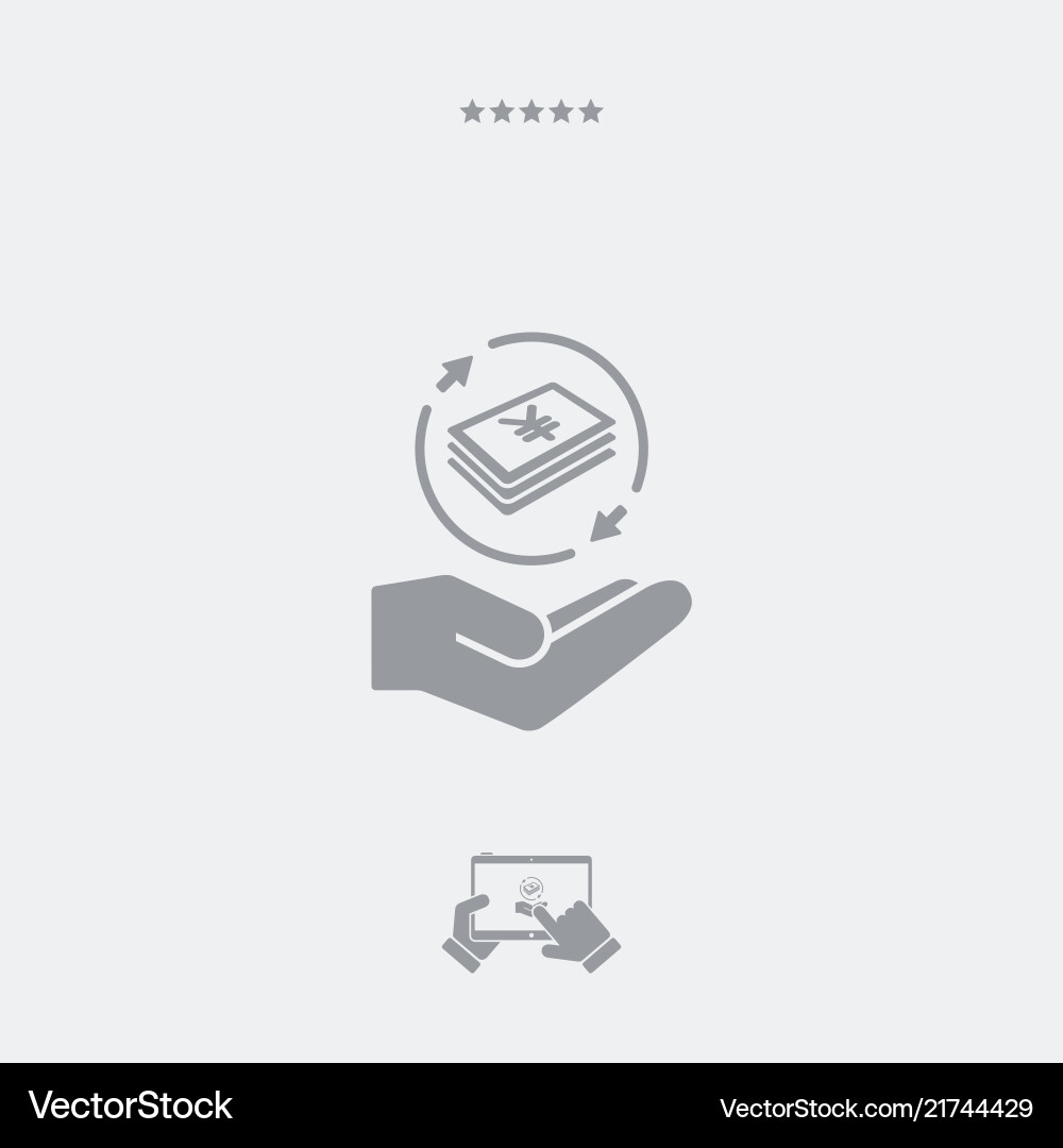 Geldtransfer Service - Yen minimal Icon Geldtransfer Service - Yen minimal Icon vektorbild
