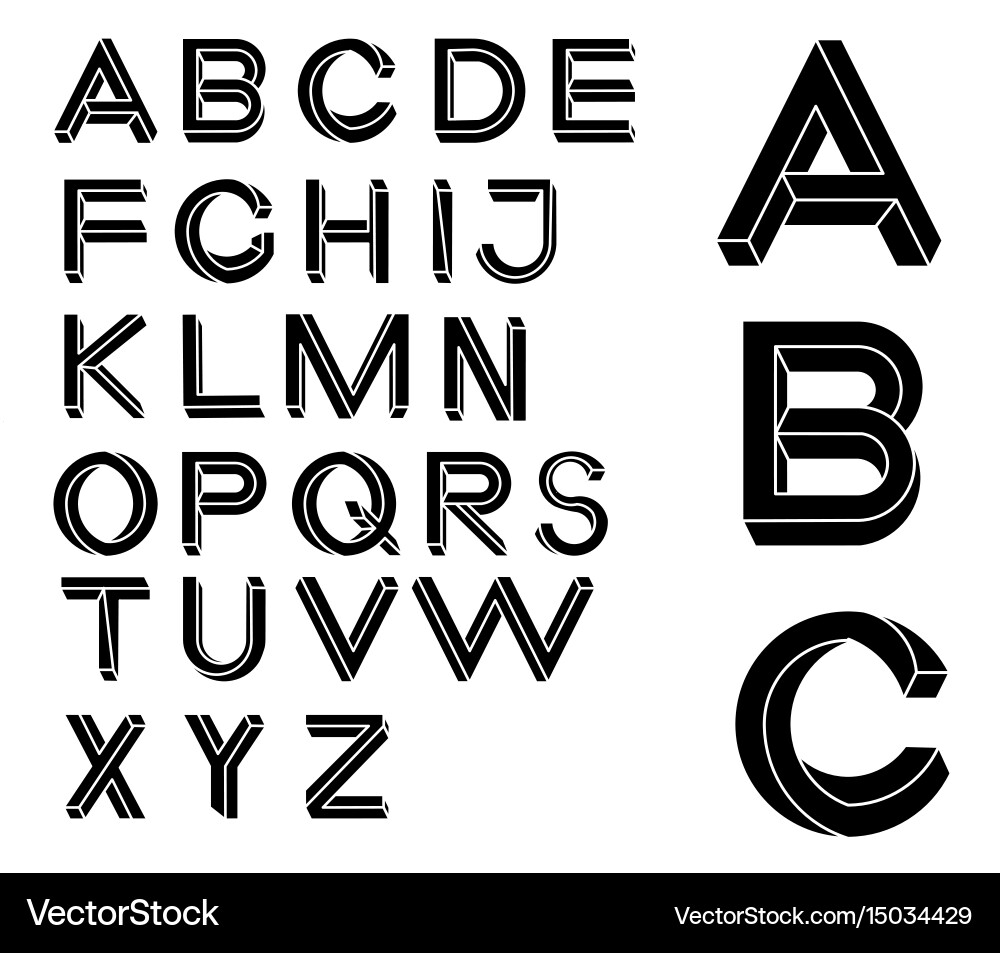 Impossible Geometric Shapes vector image