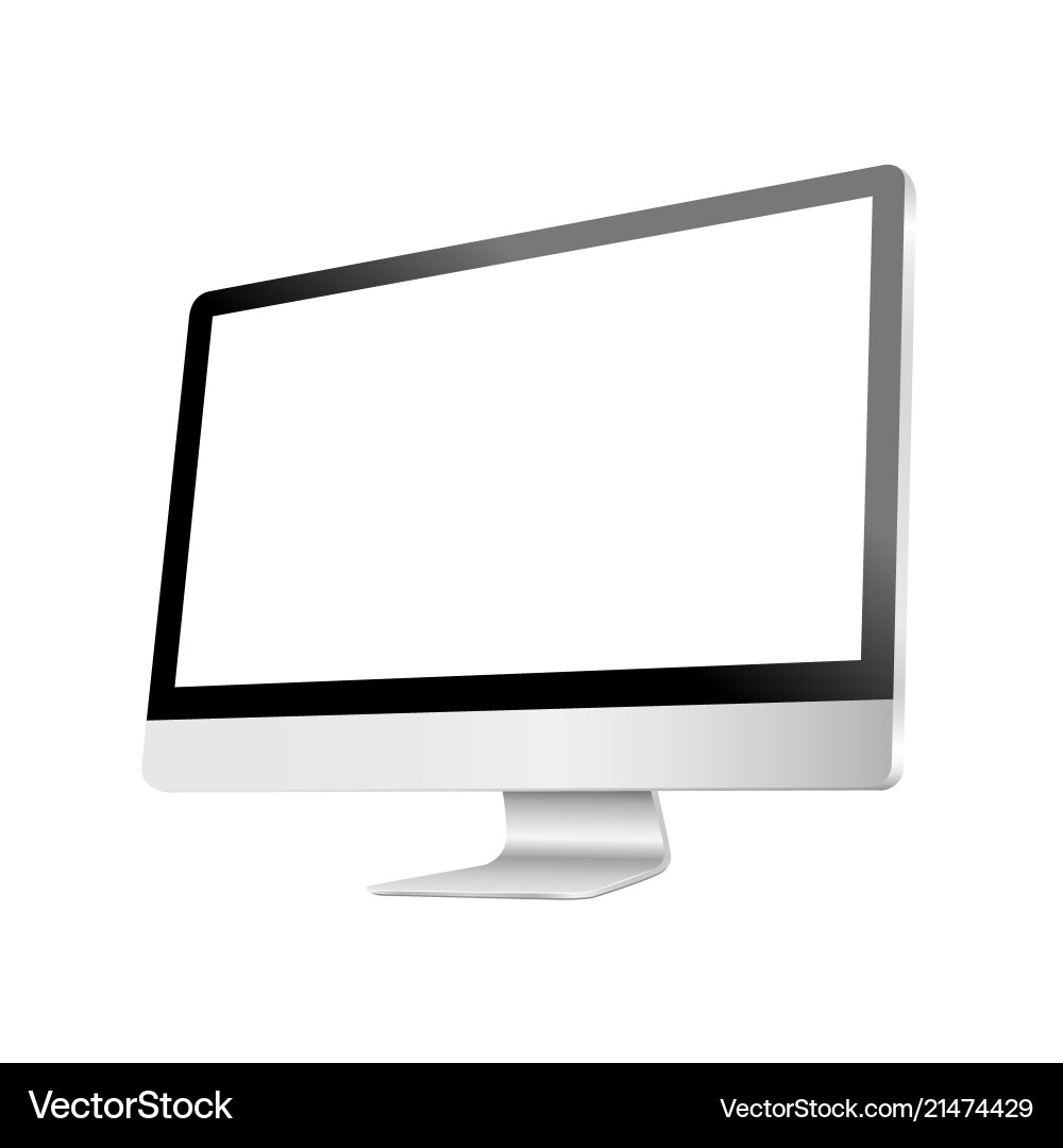 Modern computer realistic monitor isolated Modern computer realistic monitor isolated vector image
