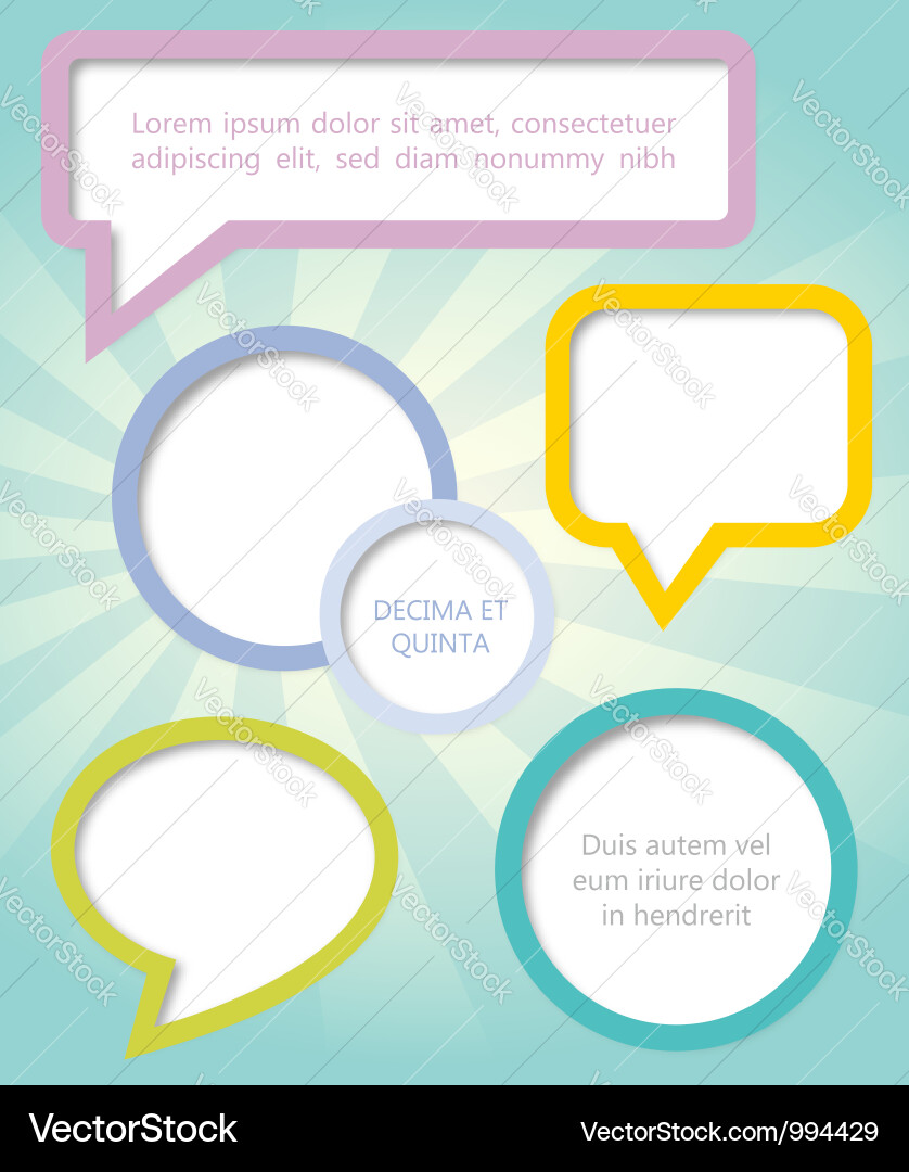 Paper clouds and speech bubbles Vector Image