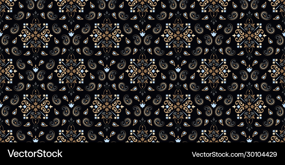Rectangular seamless bandana print design Rectangular seamless bandana print design vector image