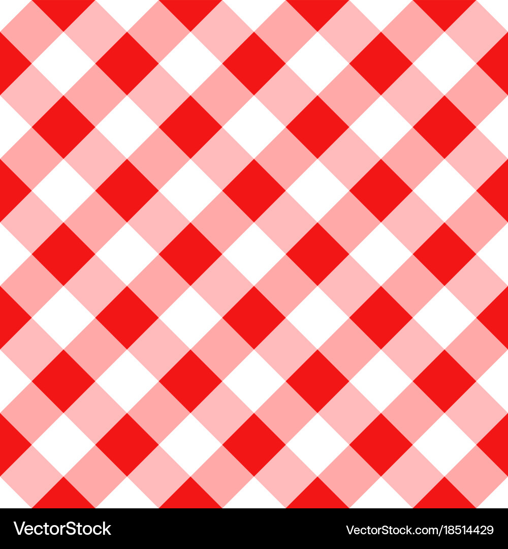 Red and White Argyle Pattern vector image